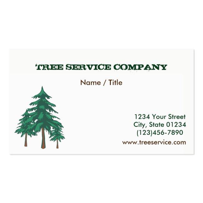 Tree Service Single Sided Business Card