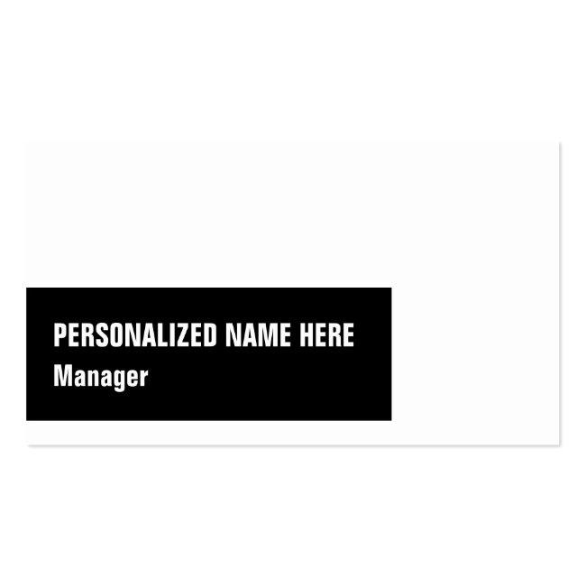 Trendy & Modern Manager Business Card