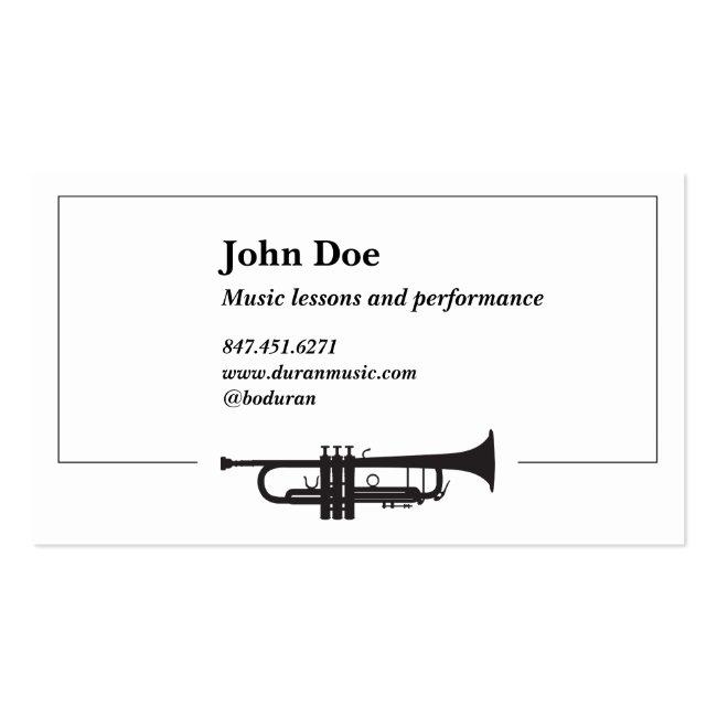 Trumpet Illustration  Business Cards