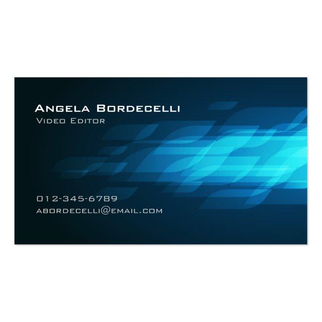 Video Editor Film Imaging Media Cool Chic Business Card