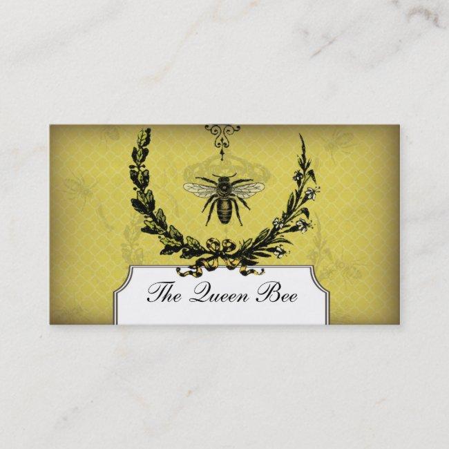 Vintage Bee Apiary Business Card Honeycomb Beeswax
