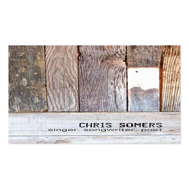 Vintage Country Nature Rustic Weathered Wood Business Card