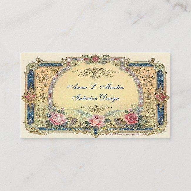 Vintage, Elegant French Country Business Card
