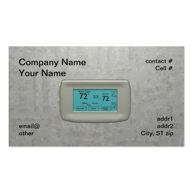 Wall Thermostat On Cool Business Card