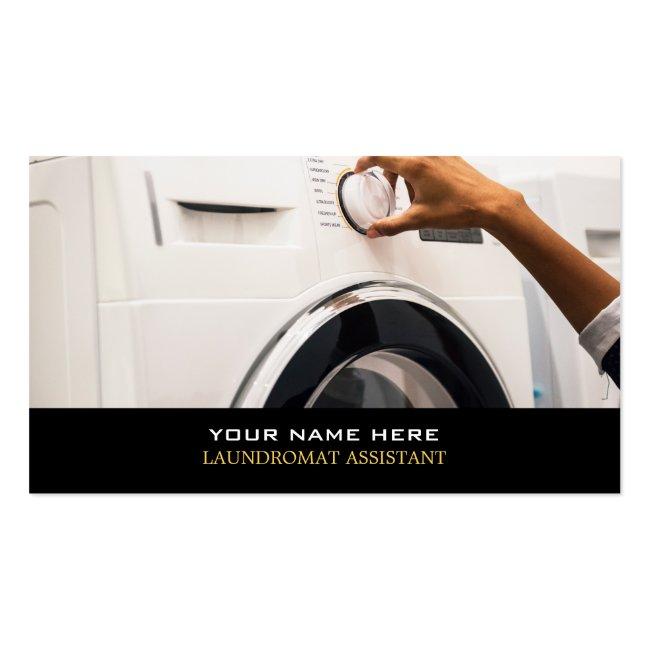 Washing Machine, Laundromat, Cleaning Service Business Card