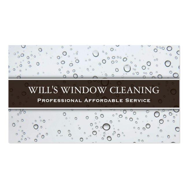 Water Splash, White Window Cleaner - Business Card