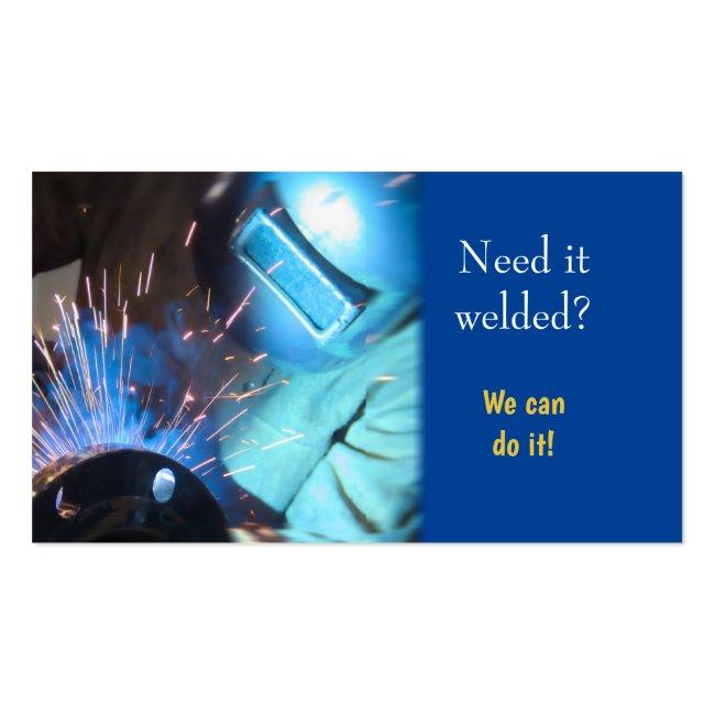 Welding Service Connect With Your Customer Business Card