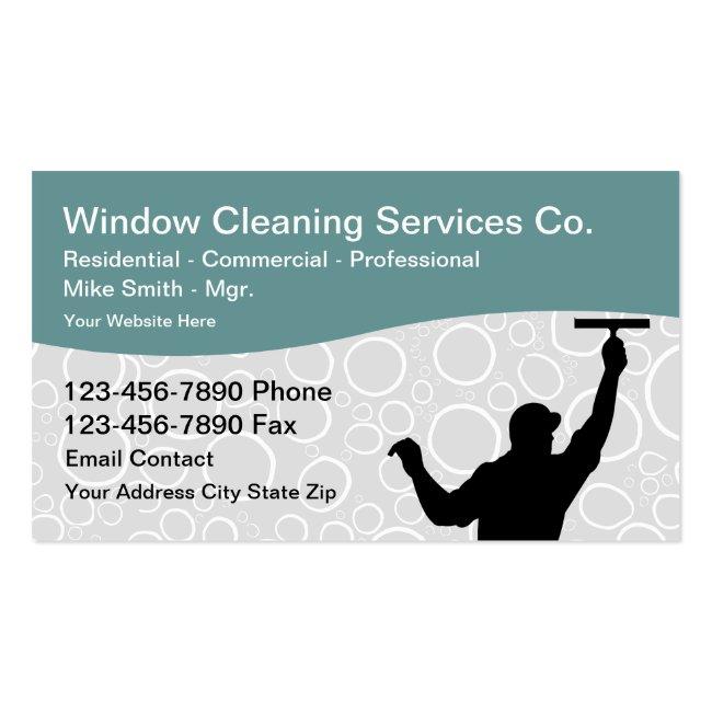 Window Cleaning Professional Business Card Design