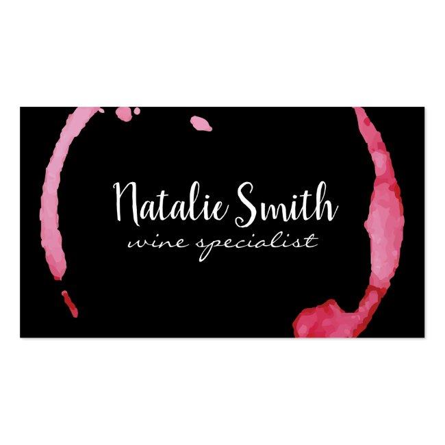 Wine Stain (black / White) Business Card