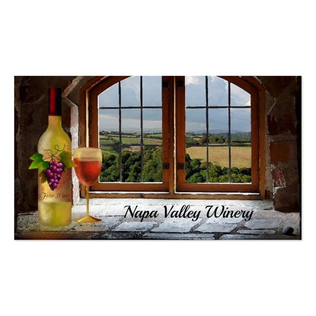 Winery Or Vineyard Wine Themed Business Card