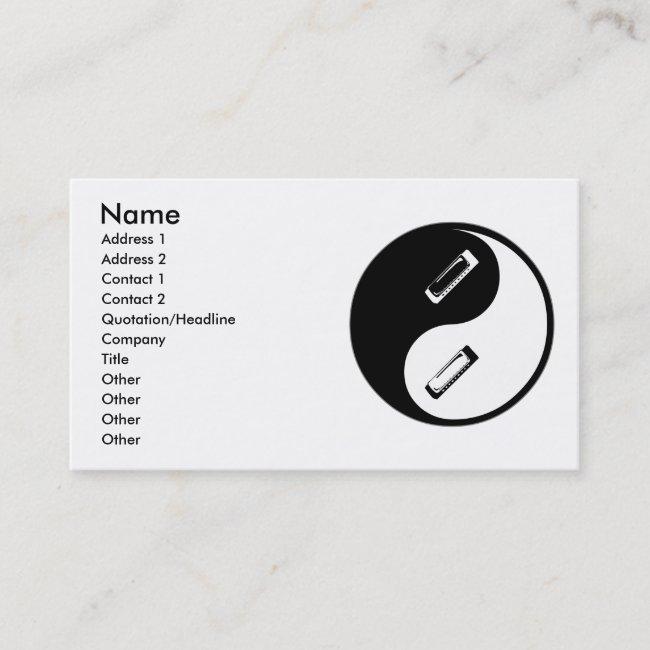 Yin Yang Harmonica Business Card