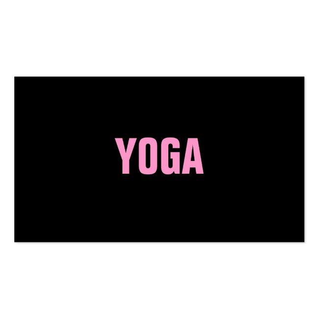 Yoga Instructor Simple & Plain Business Card