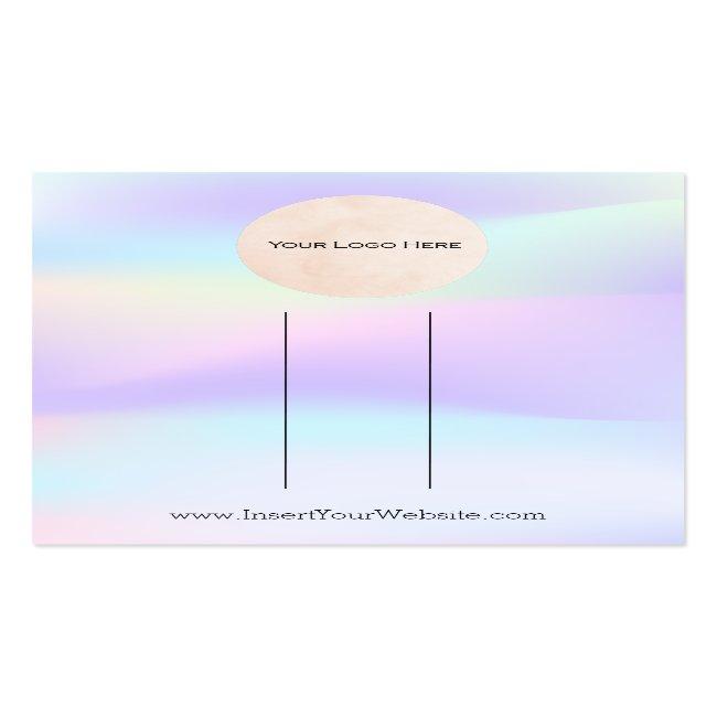 Your Logo Pastel Bow Hair Clip Display Vertical Business Card