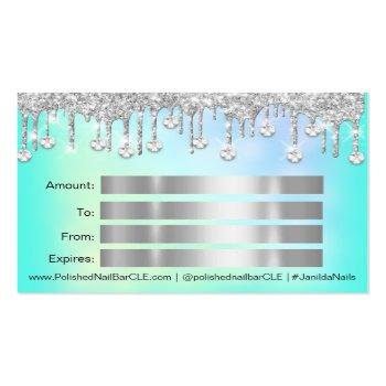 Small 100 Gift Certificate Nais Holograph Pink Bluedrip Back View