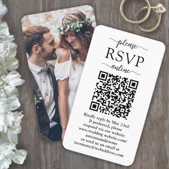 100 pack online qr rsvp & photo wedding enclosure business card