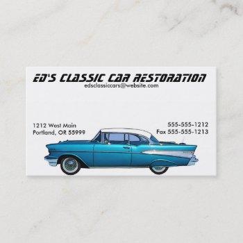 1957 chevy chevrolet bel air classic car auto business card