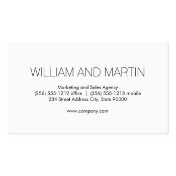 Small 2 Letter Monogram / Corporate Business Card Back View