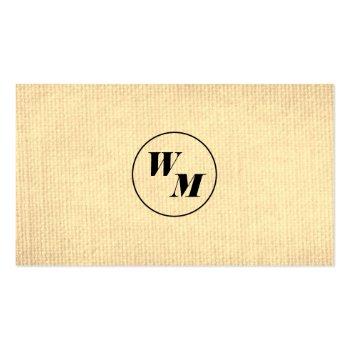 Small 2 Letter Monogram / Corporate Business Card Front View