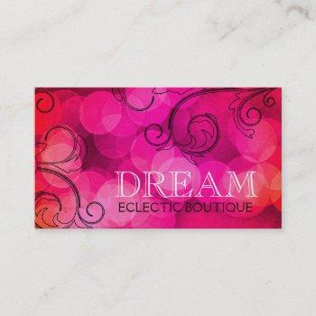 311 dream in lights pink pearl shimmer paper business card