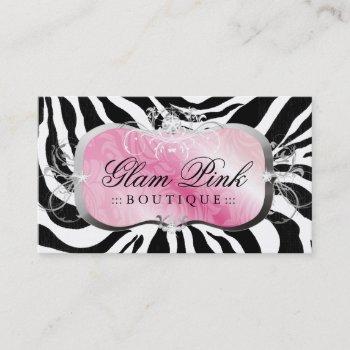 311 lavish pink platter zebra business card