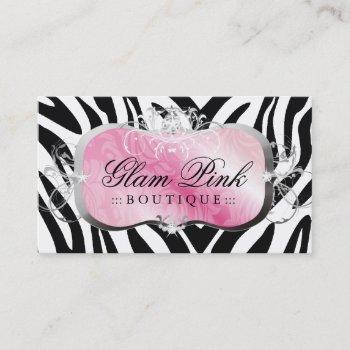 311 lavish pink platter zebra { update } business card