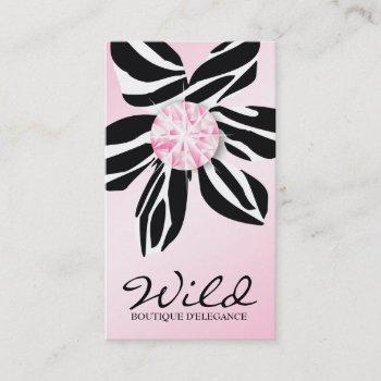 311 wild zebra flower | pink diamond business card