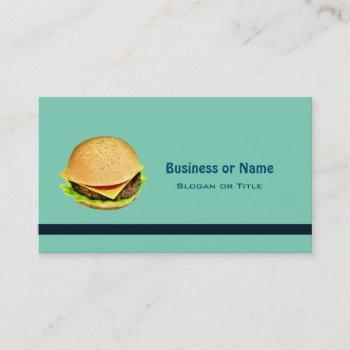 a big juicy cheeseburger photo business card