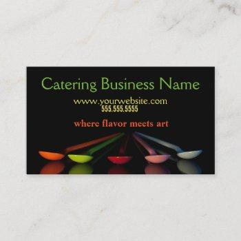 a rainbow of tastes catering business cards