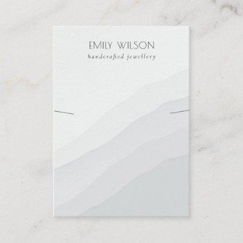 abstract black white waves necklace band display business card