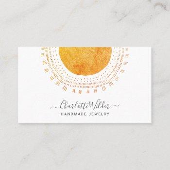 abstract circle handmade jewelry business card