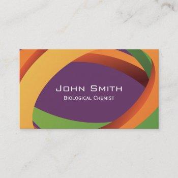 abstract curves biological chemist business card