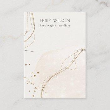 abstract glitter ivory gold necklace band display business card