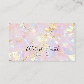 abstract opal texture business card