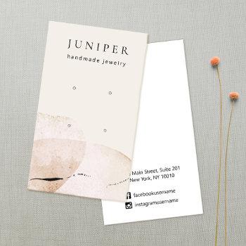 abstract watercolor earring jewelry display business card