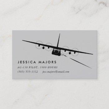 ac-130 pilot and crew business card