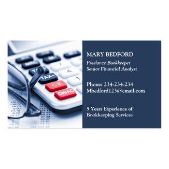 Small Accountant Business Card Front View