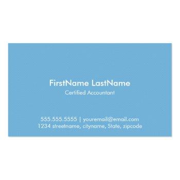 Small Accountant Business Cards Back View