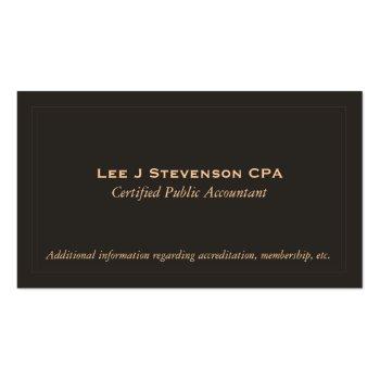 Small Accountant Cpa Business Card Front View
