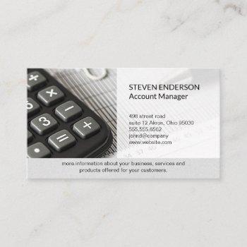 accounting | money management | calculator business card