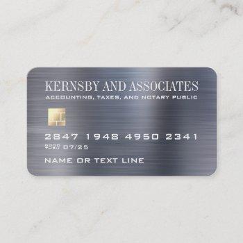 accounting tax notary credit card business card