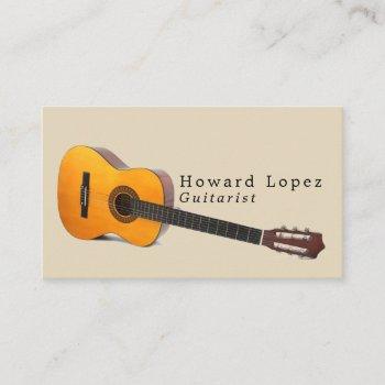 acoustic guitar, guitarist, professional musician business card