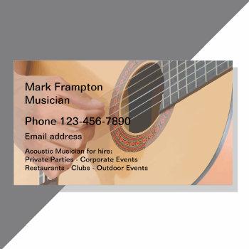 acoustic guitar musician business card