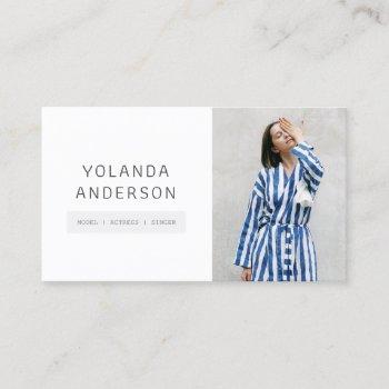 actors models photo modern white fashion stylists business card