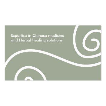 Small Acupuncture Medical Business Cards Back View