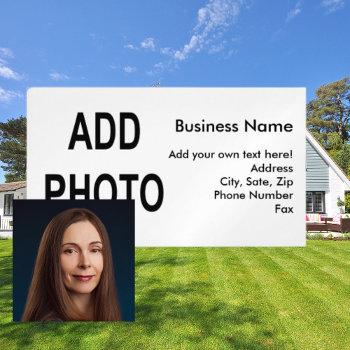 add logo or photo, business information business card magnet