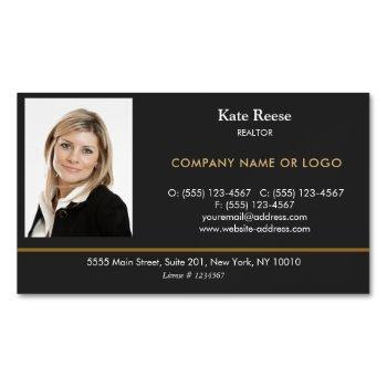 add photo insert real estate professional business card magnet