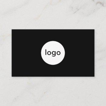add your custom logo circle professional black business card