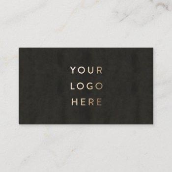 add your logo chalkboard black simple modern business card