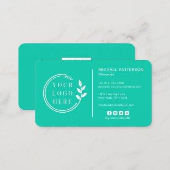 add your logo social media qr code corporate business card
