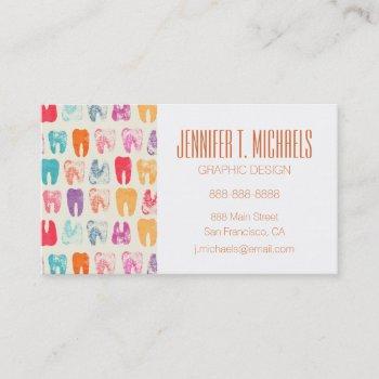 add your name | grunge tooth pattern business card